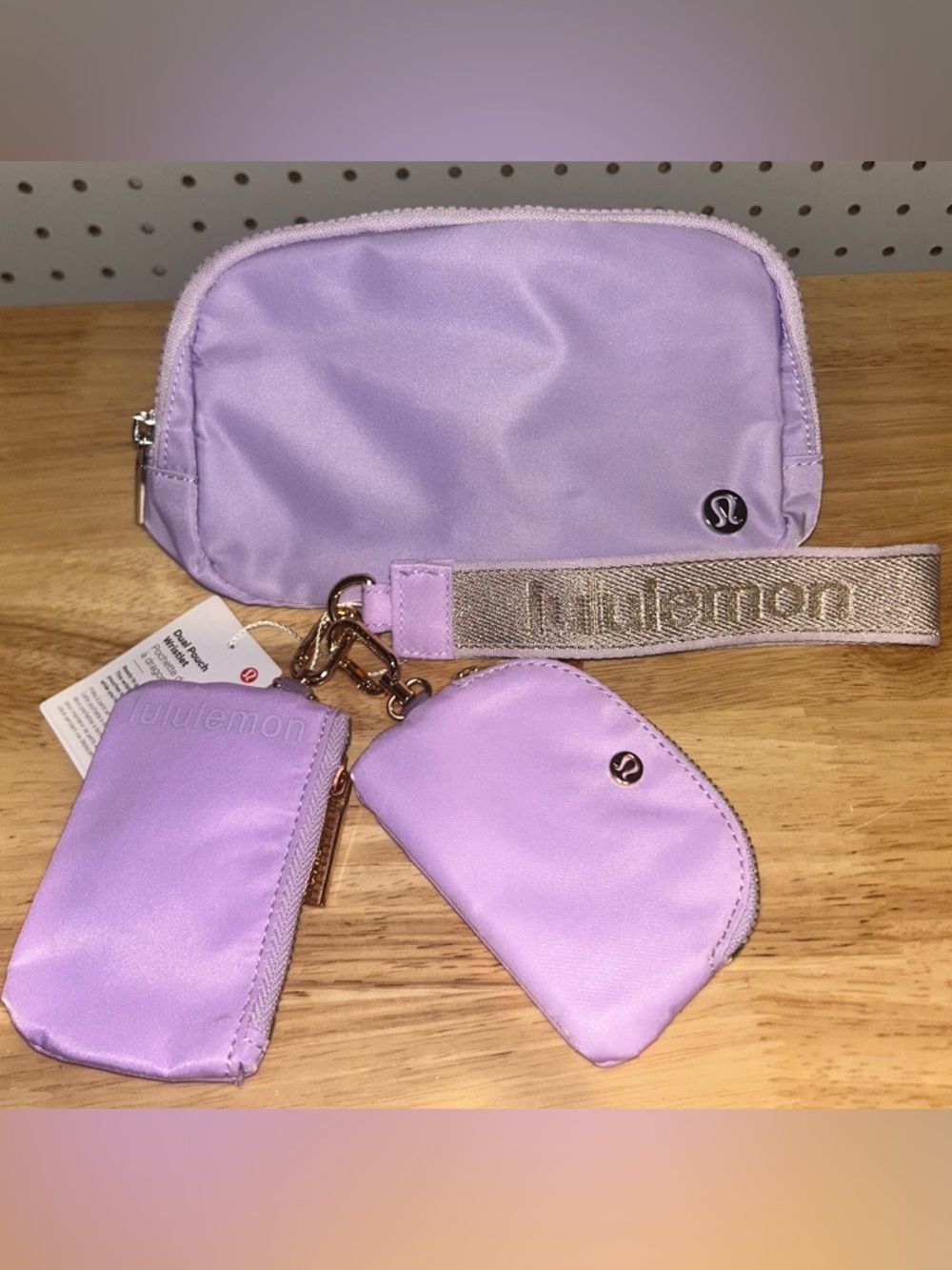 Lululemon Lavender Purple Belt Bag & Wristlet Set